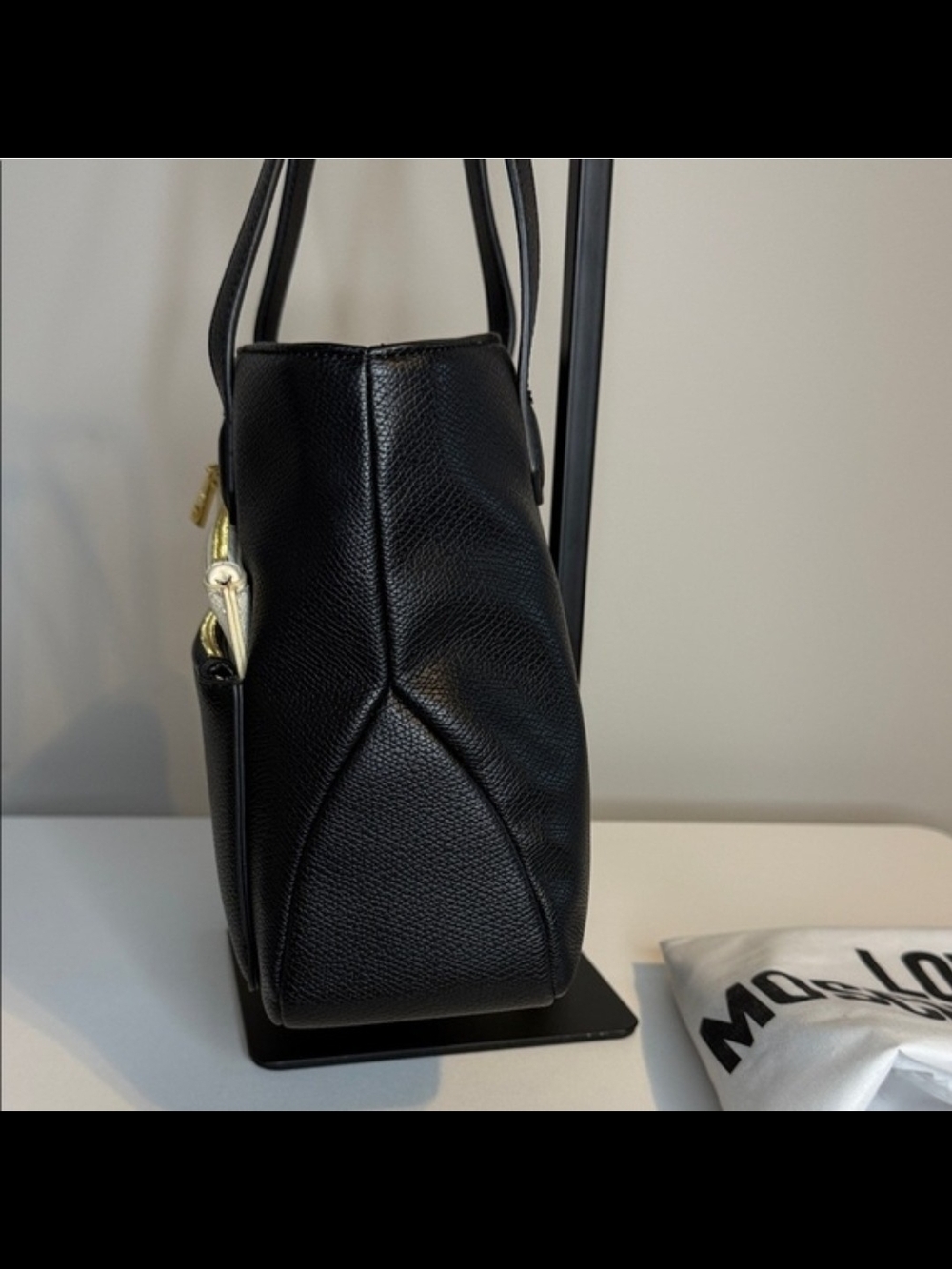 Love Moschino Black Tote with Cream & Red Pouches Includes Dust BAG - Picture 4 of 11